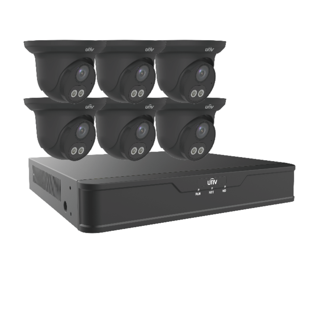 IP KIT NVR301-08S3-P8 x 1 with IPC3614LB-AF28K-DL-BK x 6 IP KIT NVR301-08S3-P8 x 1 with IPC3614LB-AF28K-DL-BK x 6